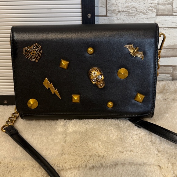 BETSY JOHNSON Black Studded Crossbody Bag - Picture 3 of 12